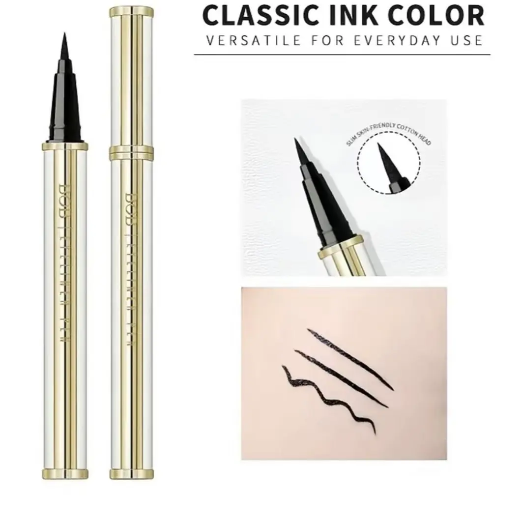 Waterproof Liquid Eyeliner Pen - Long-Lasting, Smudge-Proof, Smooth Thick Tip for Easy Application & Defined Eyes, Shaped Tip Eyeliner