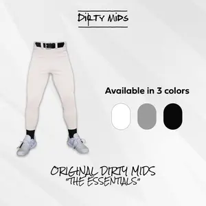 DIRTY MIDS Original Baseball Pants – Essential Collection (DIRTY MIDS Elite Tweener Pants featuring Perfect Length, Perfect Fit style)