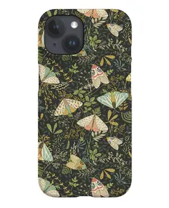 Microscopic Worlds - Phone Case |   Insect Moths Green Plants |   Cover for iPhone 16 15 14 13 12 SE Max Pro, Gift