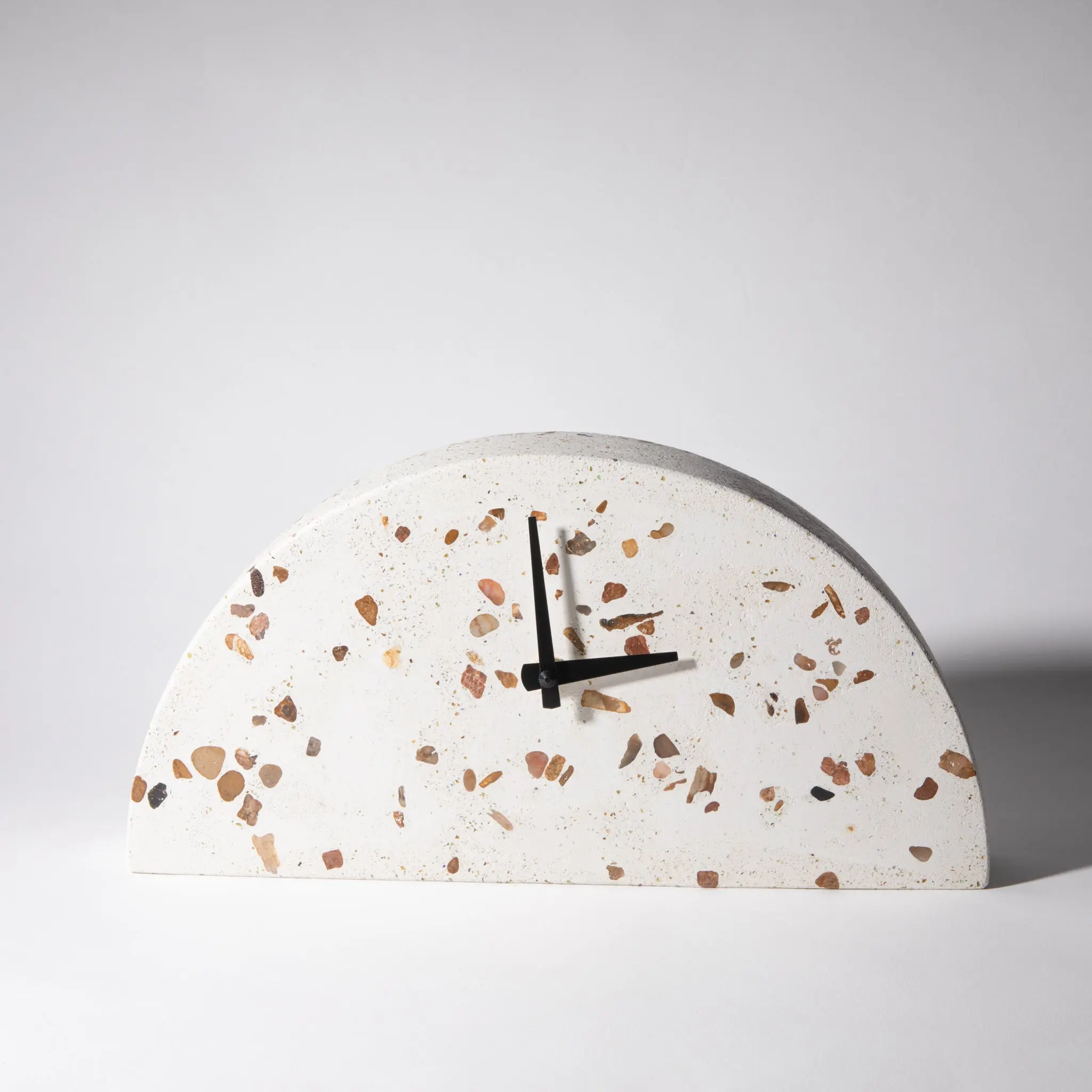 Mantle Clock | Chunky White Terrazzo