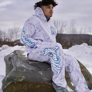 Manifest Millions Luxury Heavyweight Set — White Icy Blue Camo