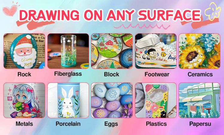 48/60/72 Color Acrylic Paint Pens, Soft Brush Tip Acrylic Paint Markers,Quick-Drying Waterproof Acrylic Markers for Canvas, Rock Painting, Wood, Stone, Glass, Ceramic, Fabric Painting, DIY Crafts.