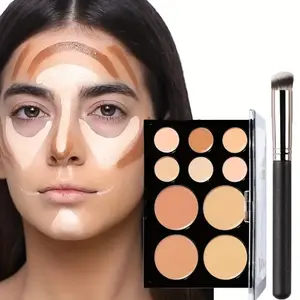 Veronnie 10-Color Concealer Palette for Dark Circles & Acne Scars Long-Lasting Velvet Cream Formula with Concealer Brush for Natural Makeup Coverage shop  miss  a  makeup