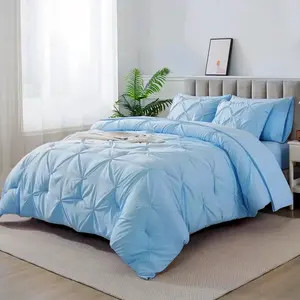 Cosybay 7pcs Comforter Set Queen Size - Soft Microfiber, Breathable, Machine Washable, Includes 1 Comforter, 4 Pillowcases, Flat & Fitted Sheets, Winter Quilt, Hotel Quality, Black Friday Christmas Gift