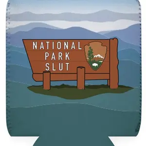 National Park Slut Beer Can Coolie Holder Gift Adventure gift Funny gift Drinkware Portable Water Bottles Tumbler Mug Cup Reusable Beverage