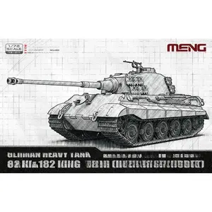 Meng Military Model Kit 72-011 1/72 German Heavy Tank Tiger King Henschel Turret, Detailed Scale Model Toy, Collectible War Vehicle
