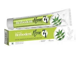 Herbodent Neem 7-in-1 Toothpaste - Organic Herbs - Anti Cavity - Cardamom & Mint - Natural Oral Care