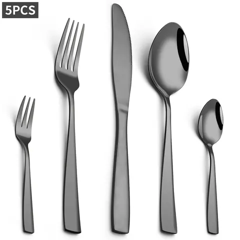 Stainless Steel Cutlery Set, Dinner Utensil Set, 20 Pcs / 5-Count Set Including Knives, Forks and Spoons, Flatware Set for Home and Dining Bar, Dinnerware Set, Tableware Utensils, Tableware, Chip Resistant, Dishwasher Safe