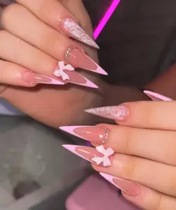 Aura--20sets handmade press-on nails selectable size and length random style