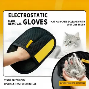 【S】hair remover Electrostatic gloves Two-way brush sticky hair remover Cat hair dog hair glover Grooming   Removal   Cleaning