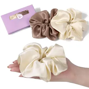 Silk Scrunchies   Mulberry: Large for Long Thick Hair, Soft and Smooth for No  Hair Care Sleeping,  Fashion