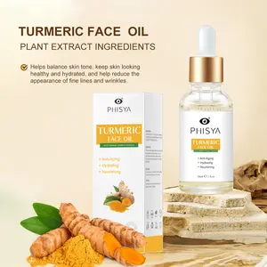 PHISYA Turmeric Facial Oil with Ginger Extract Anti-inflammatory Pain Relief Antioxidant Anti-aging Moisturizers Everyday Skin Care - Moisture