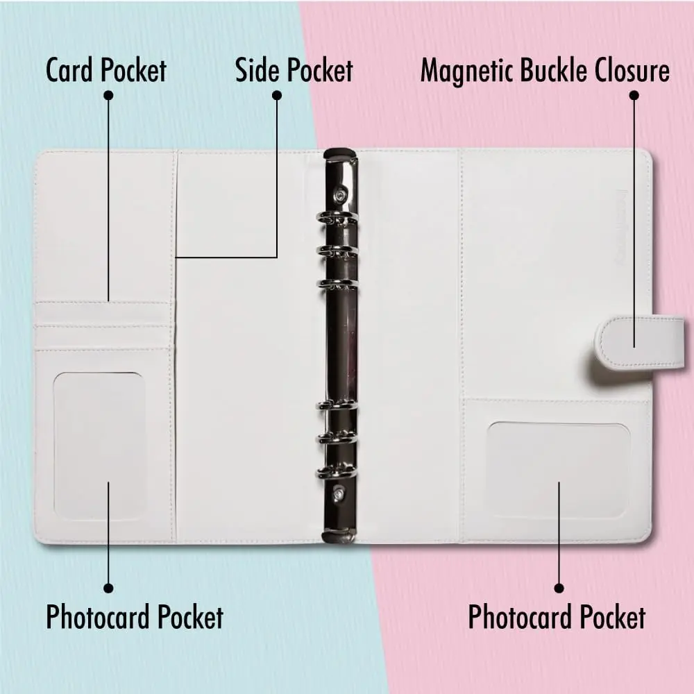 A5 Kpop Photocard Binder with 240 Pockets, Photocard Holder Album with 30 Double Sided Photocard Sleeves Pack, 6 Ring PU Leather Binder Cover, Cute Polaroid Organizer Book (White) - TikTok Shop A5 Kpop Photocard Binder with 240 Pockets, Photocard Holder Album with 30 Double Sided Photocard Sleeves Pack, 6 Ring PU Leather Binder Cover, Cute Polaroid Organizer Book (White) - TikTok Shop