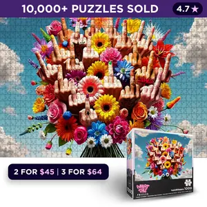 Fuck Off Flowers | 1,000 Piece Jigsaw Puzzle for Adults