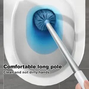 Toilet Brush & Wand Holder Set – Wall-Mount Scrubbing Toilet Brush, Bathroom Cleaning Kit for Sink, Bathtub, Drain, Wash Basin, Urinal, Long-Term Use
