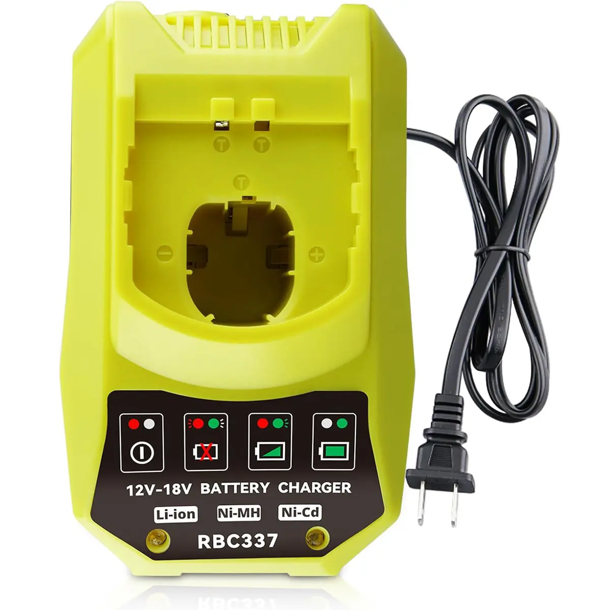 P117 Replacement Power Tool Battery Charger for Ryobi 18V, Compatible with 12V-18V Lithium-ion, NiCad, NiMh Batteries Including P102, P108, P189, P197, P103, P105, P107, P190, P191, PBP002, PBP005, Power Tool Batteries
