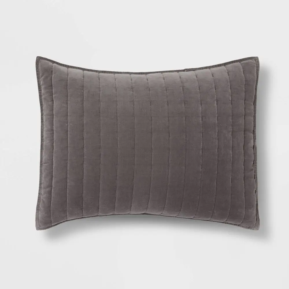 Channel Stitch Velvet Quilt Sham - Threshold