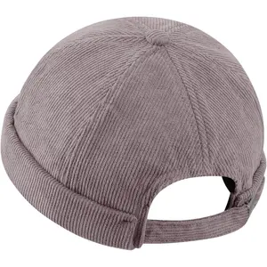 Causal Brimless Docker Cap Adjustable Skullcap Sailor Caps Rolled Cuff Retro Beanie Hat Fisherman Leon Hats