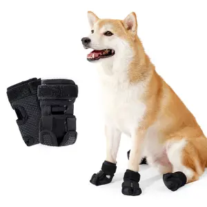 Two-pack summer dog shoes, wear-resistant, anti-slip, noise-reducing, toe-frostbite-preventing, lick-proof, breathable dog shoe covers for home use