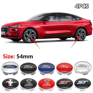 4pcs 54mm Abs Wheel Center HUB Caps Wheel Covers for Ford Focus St Mk2 Mk3 Ranger Mondeo Mk4 Kuga Mustang S-Max, Durable Auto Accessories Decoration Car Accessories