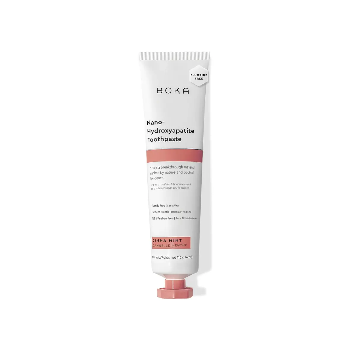 Boka Fluoride Free Toothpaste, Nano Hydroxyapatite Toothpaste, Appropriate for Sensitive Teeth - for Adult Oral Care - Cinnamon Mint Flavor