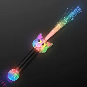 Light Up Fiber Optic Kitty Cat Party Wand