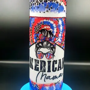 American Mama Patriotic TieDie 20 oz. Bling Tumbler