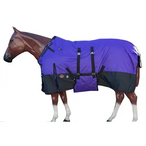 HILASON 600D Winter Waterproof Poly Horse Blanket Belly Wrap Purple | Turnout Blankets for Horses