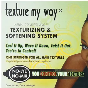 Africa's Best Organics Texture My Way Texturizing & Softening System Kit Haircare Hair Styling Gel Herbal Conditioning No-Lye No-Mix