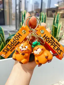 Adorable Hoppers Series Keychain, Cute Beaver Transformation Accessory, Super Cute Pet Charm, Perfect Gift for Friends, All Seasons, Keychain Figurine