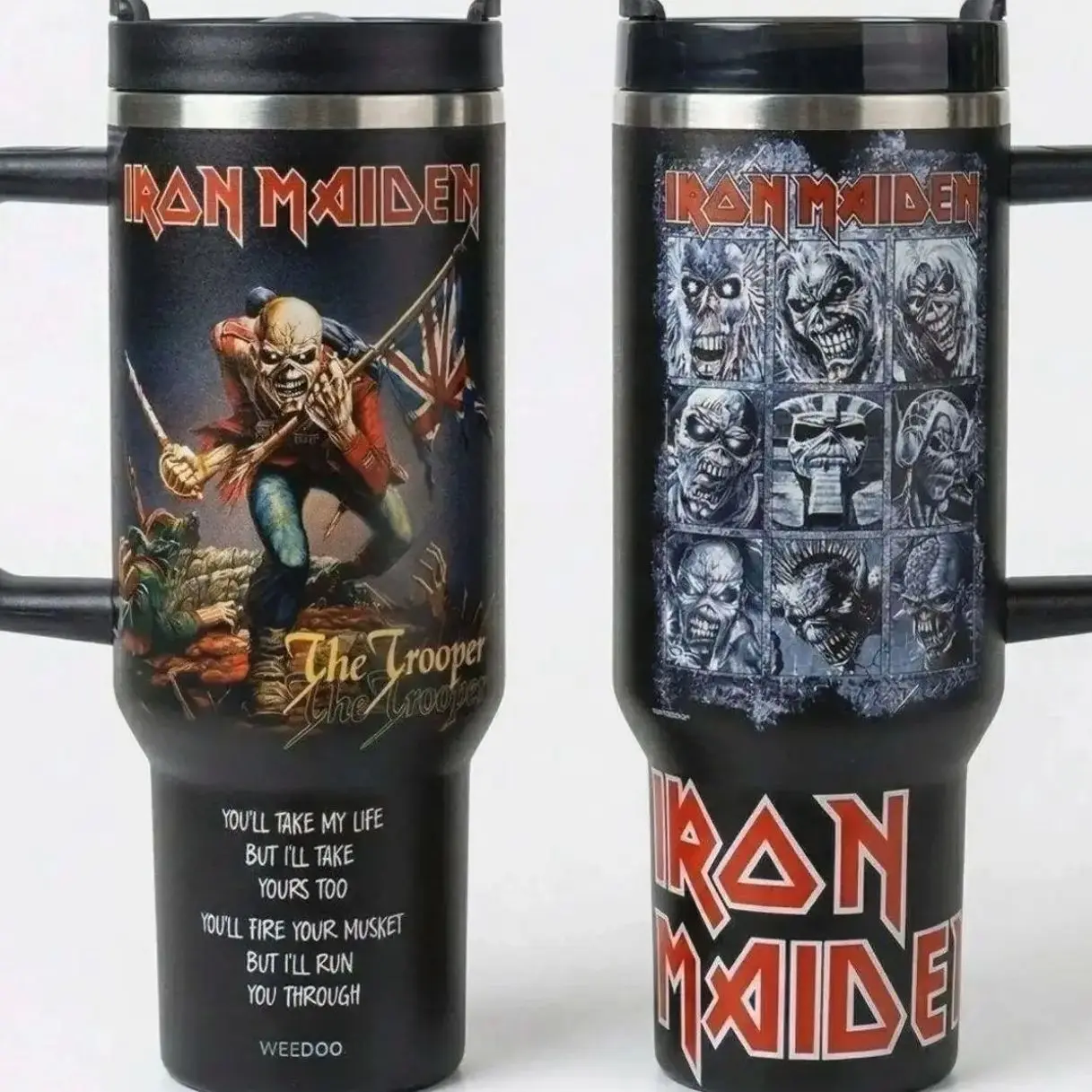 Iron Maiden 2026 Band Cup 40 oz Tumbler With Handle, Iron Maiden 2026 Tour, Rock Band Merch