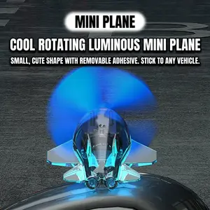 Mini small aircraft with cool lights, pack of 5. Lights up when exposed to wind. Cute compact design, can be attached anywhere. Light-up toy. magic