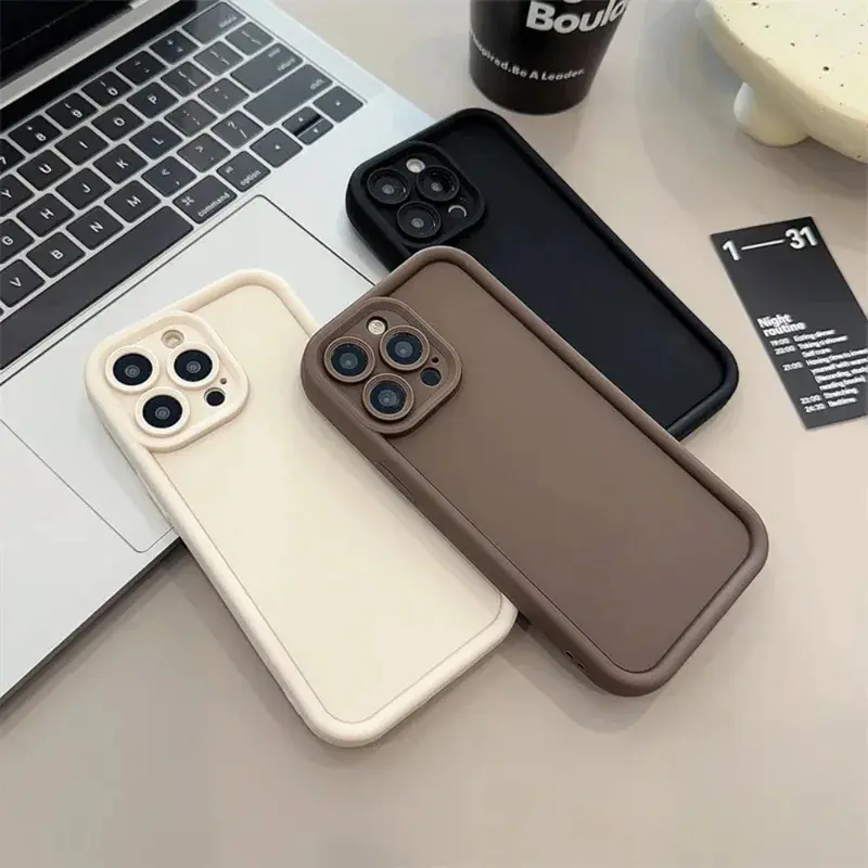Soft Bumper Liquid Silicone Case For iPhone 17 16  15 14 13 12 11 Pro Max 17 Air 16e Shockproof Cover For iPhone 17 Pro Air