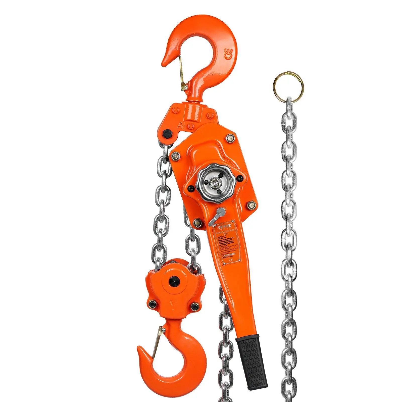【Summerfinds】VEVOR Manual Lever Chain Hoist,  Max. 6 Ton / 13200 lbs Capacity & 20 FT Come Along, G80 Galvanized Carbon Steel with Weston Double-Pawl Brake, Auto Chain Leading & 360° Rotation Hook