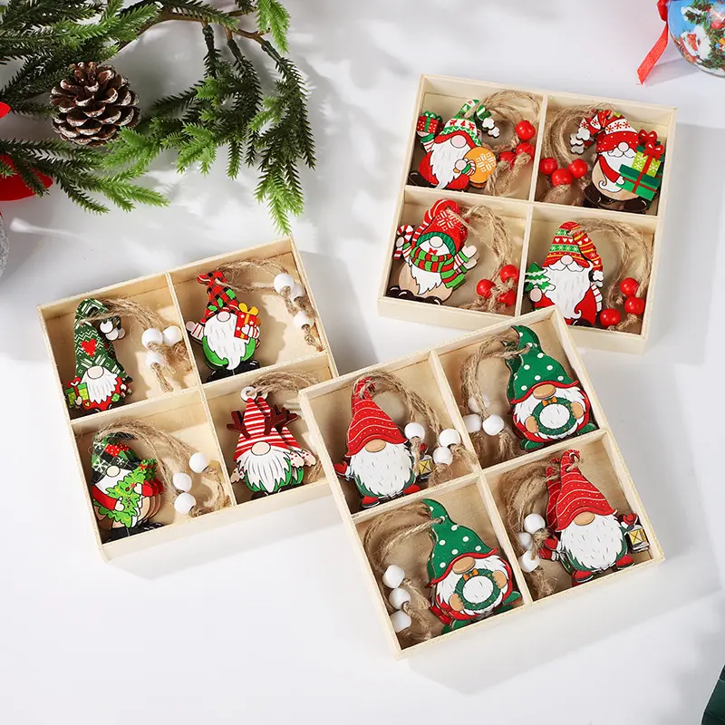 12pcs set christmas hanging pendant santa claus christmas tree angel style christmas pendant christmas ornaments christmas tree decoration new year decor merry christmas decor for home xmas gifts decor