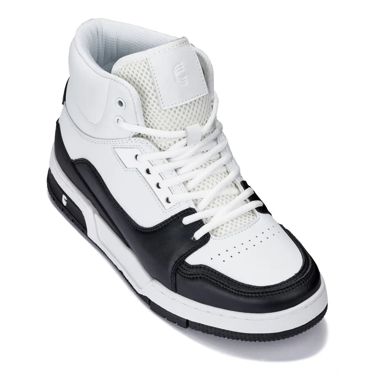 CALTO - S4752 - 3 Inches Taller (White/Black) - High Top Sneakers