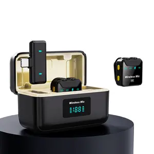 Wireless Lavalier Microphone for iPhone iPad Android With Charging Case Audio Smartphone Audio Smartphone  Crystal Clear Sound Quality for Recording, Live Streaming,Vlog