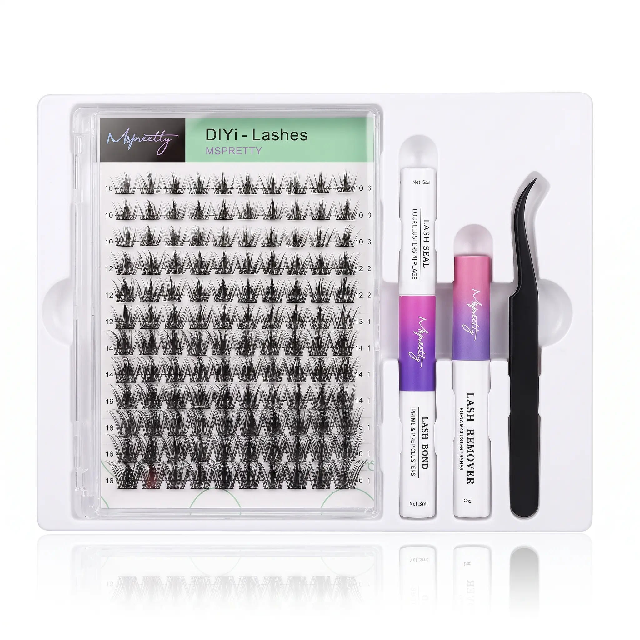 Spike styles mix lengthes 10-16mm natural looking eyelash set