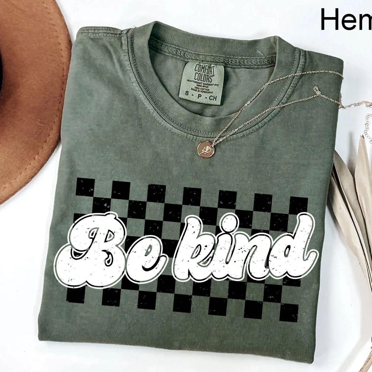 Comfort Colors® Cute Be Kind Shirt, Teacher Kindness Shirt, Choose Kindness Shirt, Back to School Shirt, Elementary School Teacher Shirt Unisex Womenswear Graphic Tops KSK