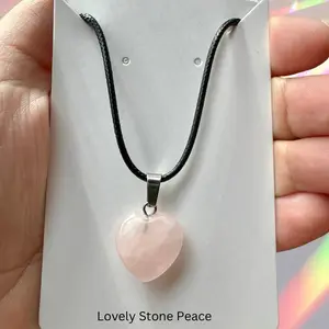 Rose Quartz Heart Necklace