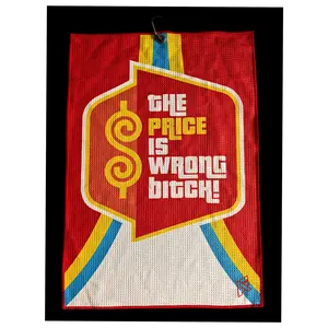 Happy Gilmore - Price is Wrong Small 16" x 24" Tour Caddy Towel for Golfers, Portable Absorbent Sports Towel for Tour Golf Bag Use Scotty