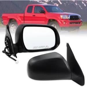 Right Passenger Side Mirror Compatible With 2005 2006 2007 2008 2009 2010 2011 Toyota Tacoma With Power Glass Manual Folding Black Replace#8791004170(3Pins)