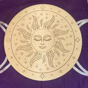 Engraved Sun Tarot Card Holder