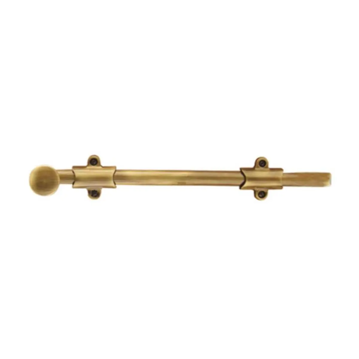 212 MAIN Solid Brass 12 in. Surface Bolt, Featuring 3 Strikes, Medium Bronze, Three Strikes