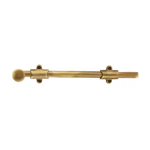 Emtek  12 in. Surface Bolt with 3 Strikes, Medium Bronze