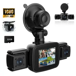 【HiEHA | DealsForYouDays】360° All-Round Dash Cam for Car, 4-Lens Full Coverage Car Monitor, 4*1080P Car Camera  Recorder with Built-in WiFi, Included 32GB Card, HDR Night Vision, 24H Parking Mode, G-Sensor, Easy Installation