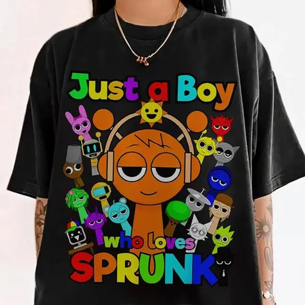 Sprunki Boys Oren Just A Boy Who Loves Sprunki TShirt 45840 15