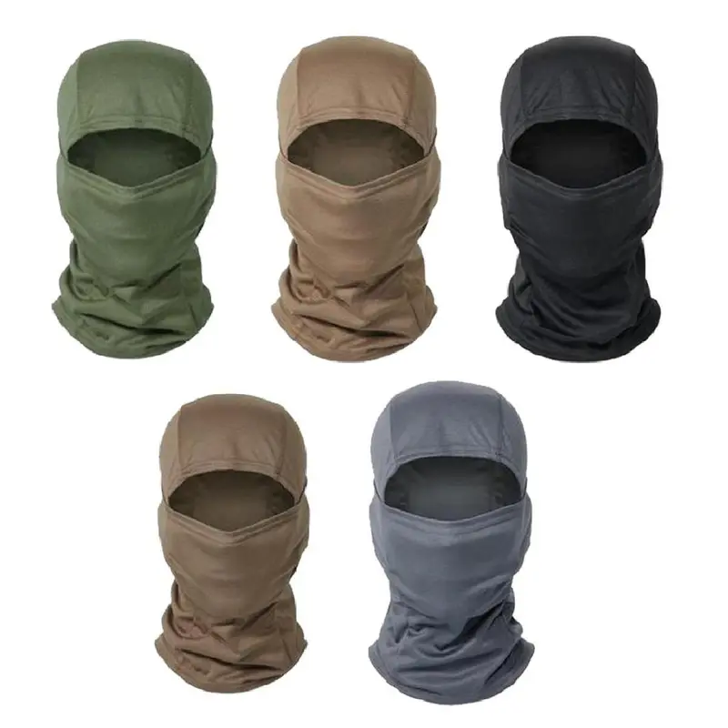 Yeomoo 5-Pcs Unisex Balaclava - UV Protection Cooling Scarf, Camo Headband, Breathable Motorcycle Protective Gear for Snowboarding, Fishing, Outdoor Work - Versatile Windproof Neck Gaiter