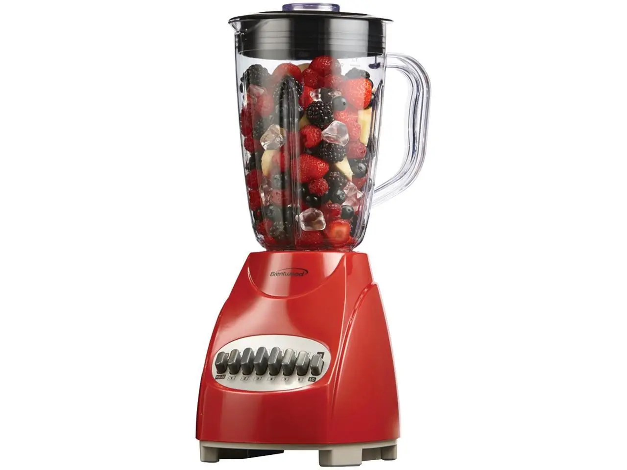 Brentwood JB-920R 12-Speed + Pulse Blender with Glass Jar, Red Brentwood JB-920R 12-Speed + Pulse Blender with Glass Jar, Red