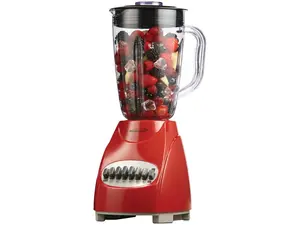Brentwood JB-920R 12-Speed + Pulse Blender with Glass Jar, Red